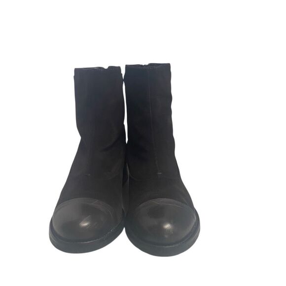 VERA GOMMA Leather Italian Boots Black Size EU 38, US Size 7.5 Made in Italy - Picture 1 of 15